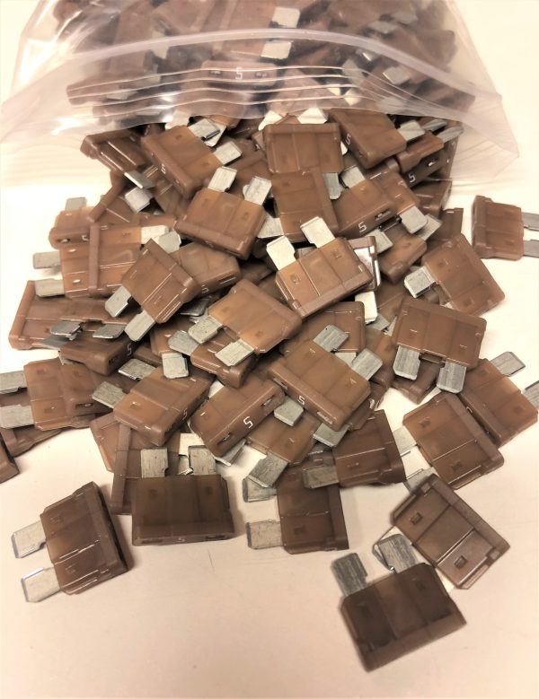 25 pieces of 5 amp ATC Fuses, 25 pieces